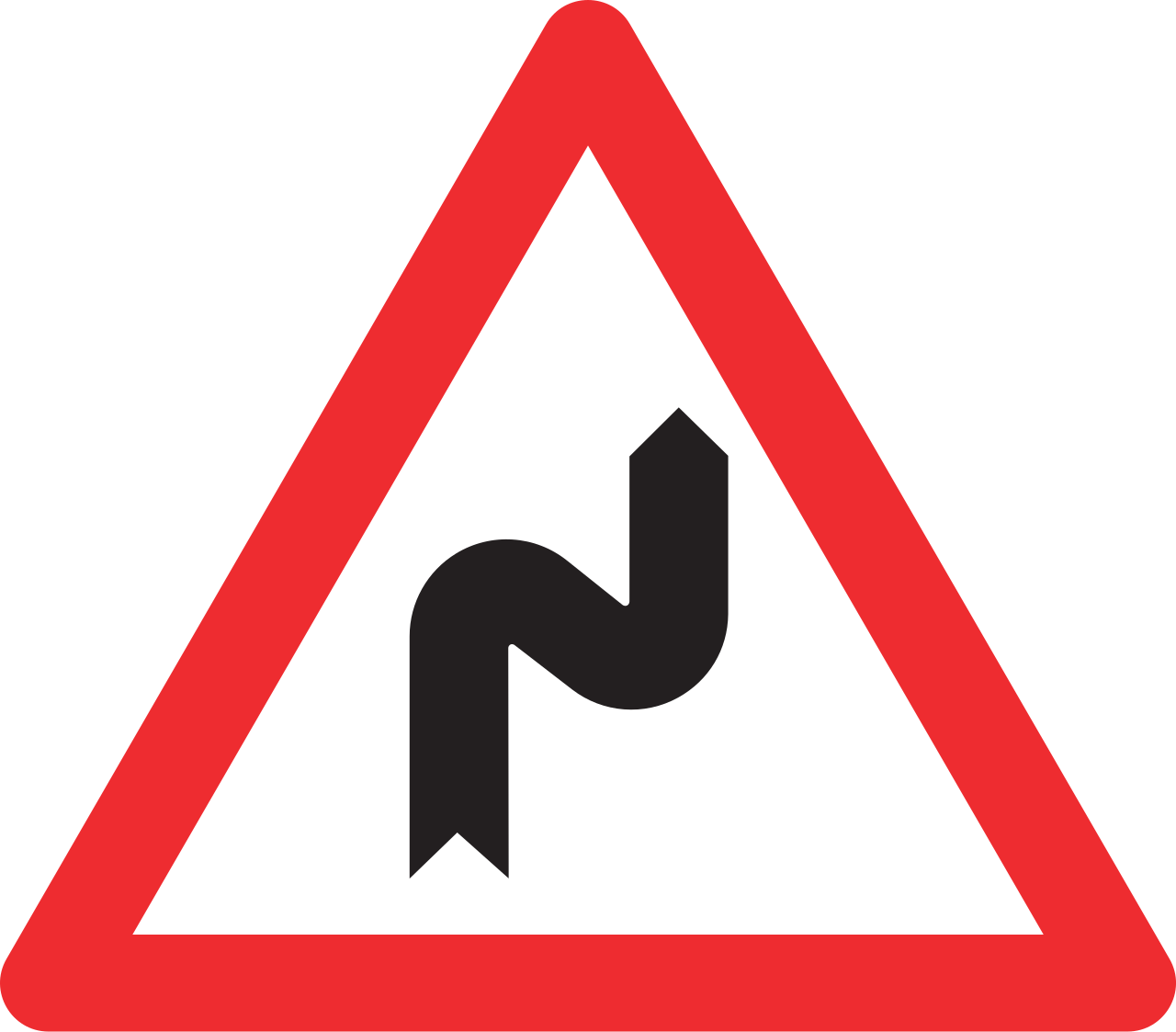 danger double virage premier a droite
