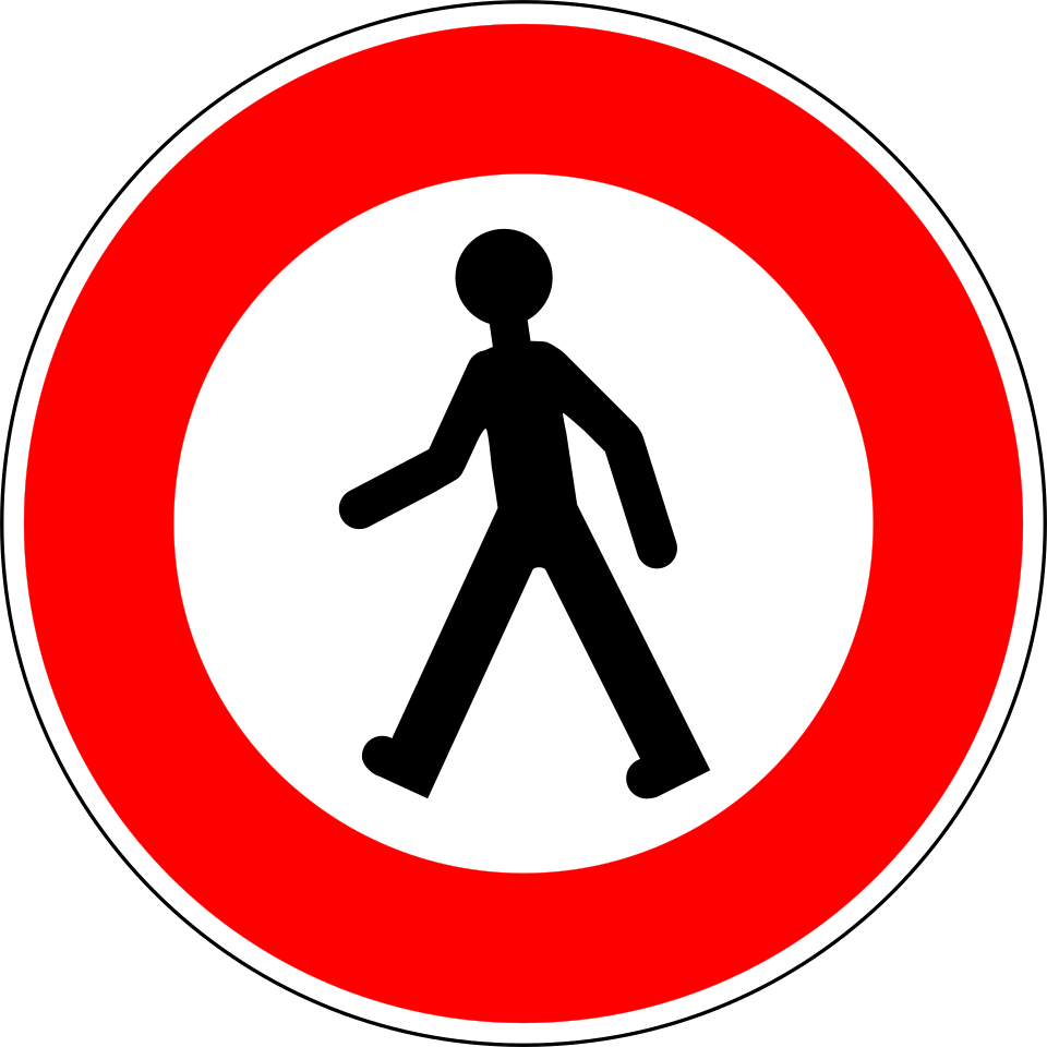 accees interdit au pieton
